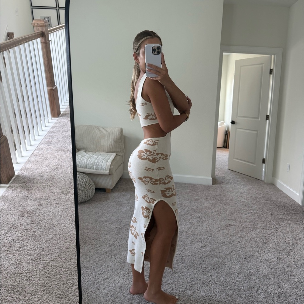 Aloha flower maxi dress